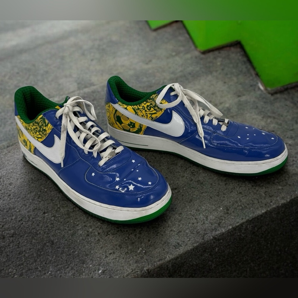 Nike AIR FORCE 1 PREMIUM COLLECTION ROYALE 'RONALDINHO' Size 18 - RARE
